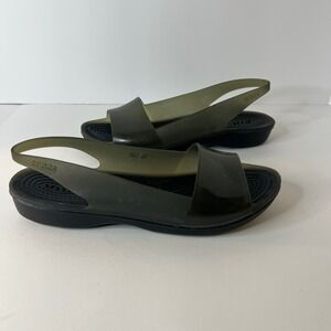 Womens Crocs Colorblock Slingback Sandals Black W8